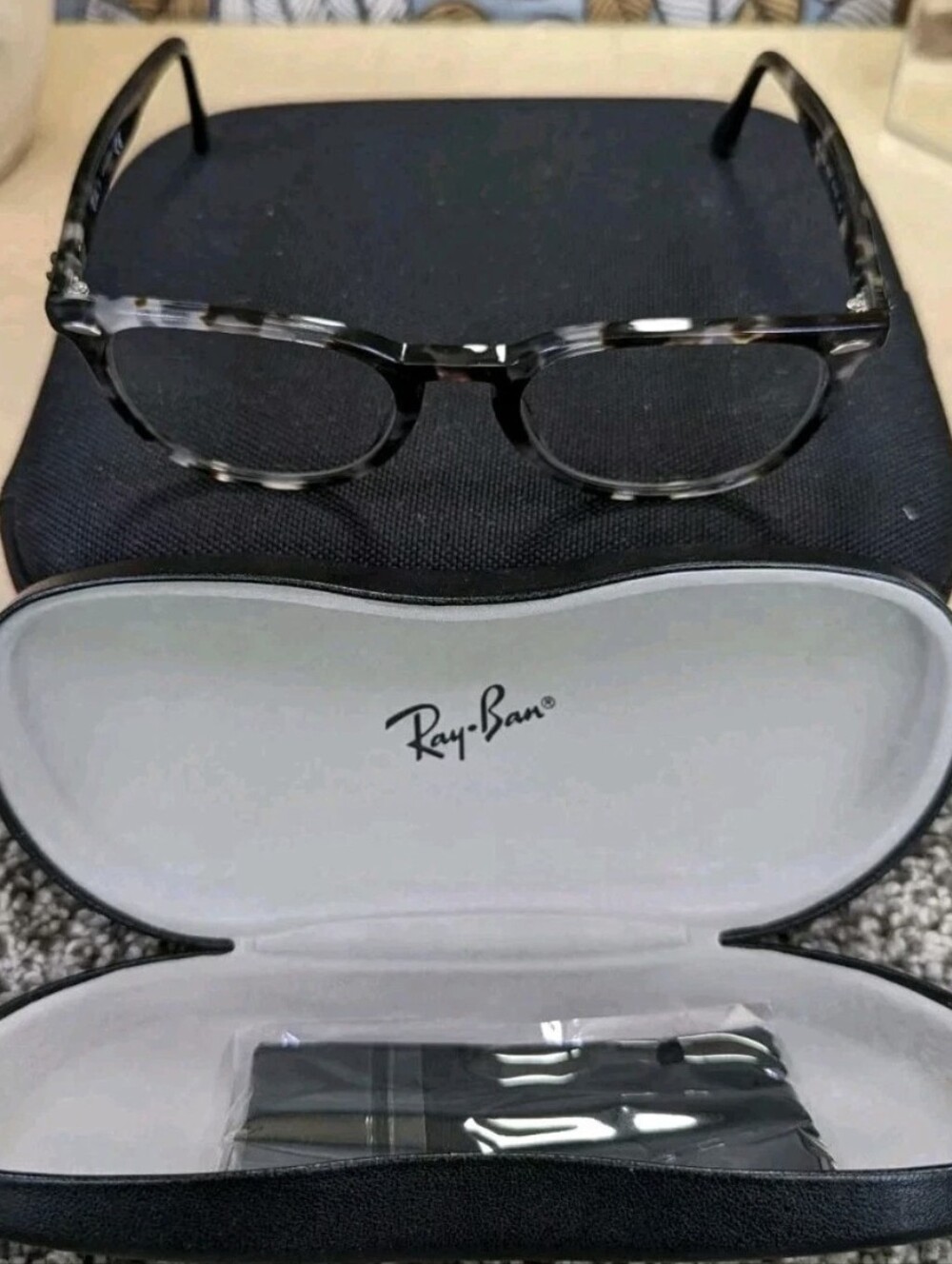 NEW Ray-Ban 7153 8066 Eyeglasses/Sunglasses **FRAMES ONLY** Case And Cleaner